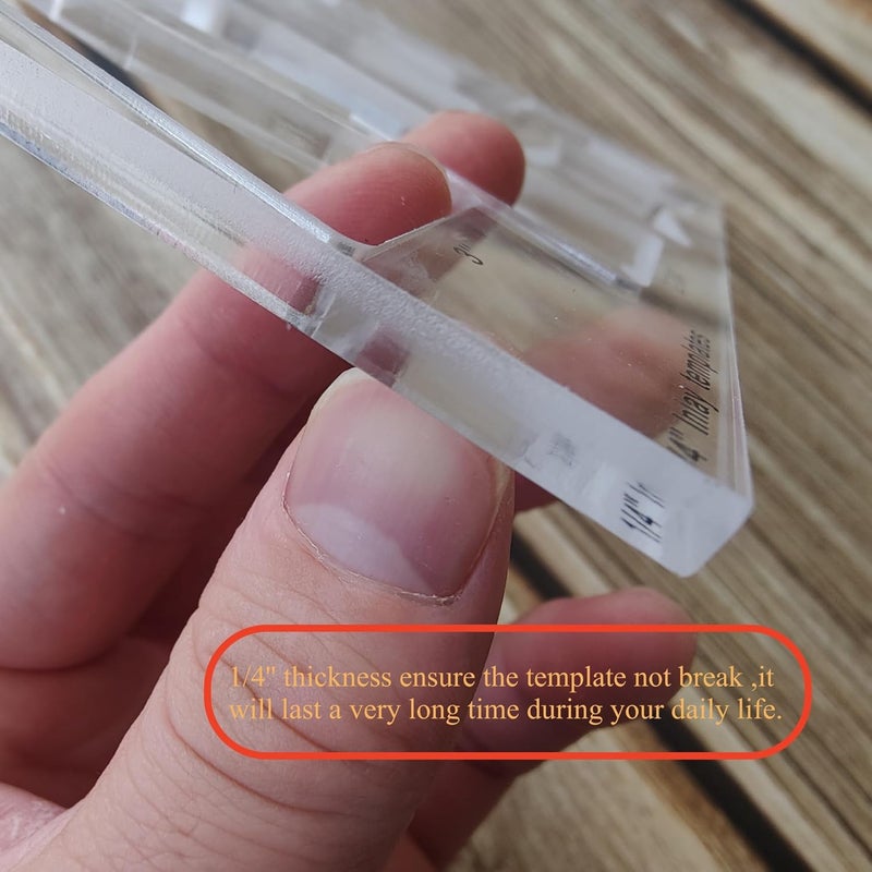 KINGRIA 8 in1 Bowtie Jia Router Template for Woodworking 1/4'' Thick DIY Router Template Jig Kit Acrylic Butterfly Inlay Template Decorative Guide (Butterfly) - Image 5